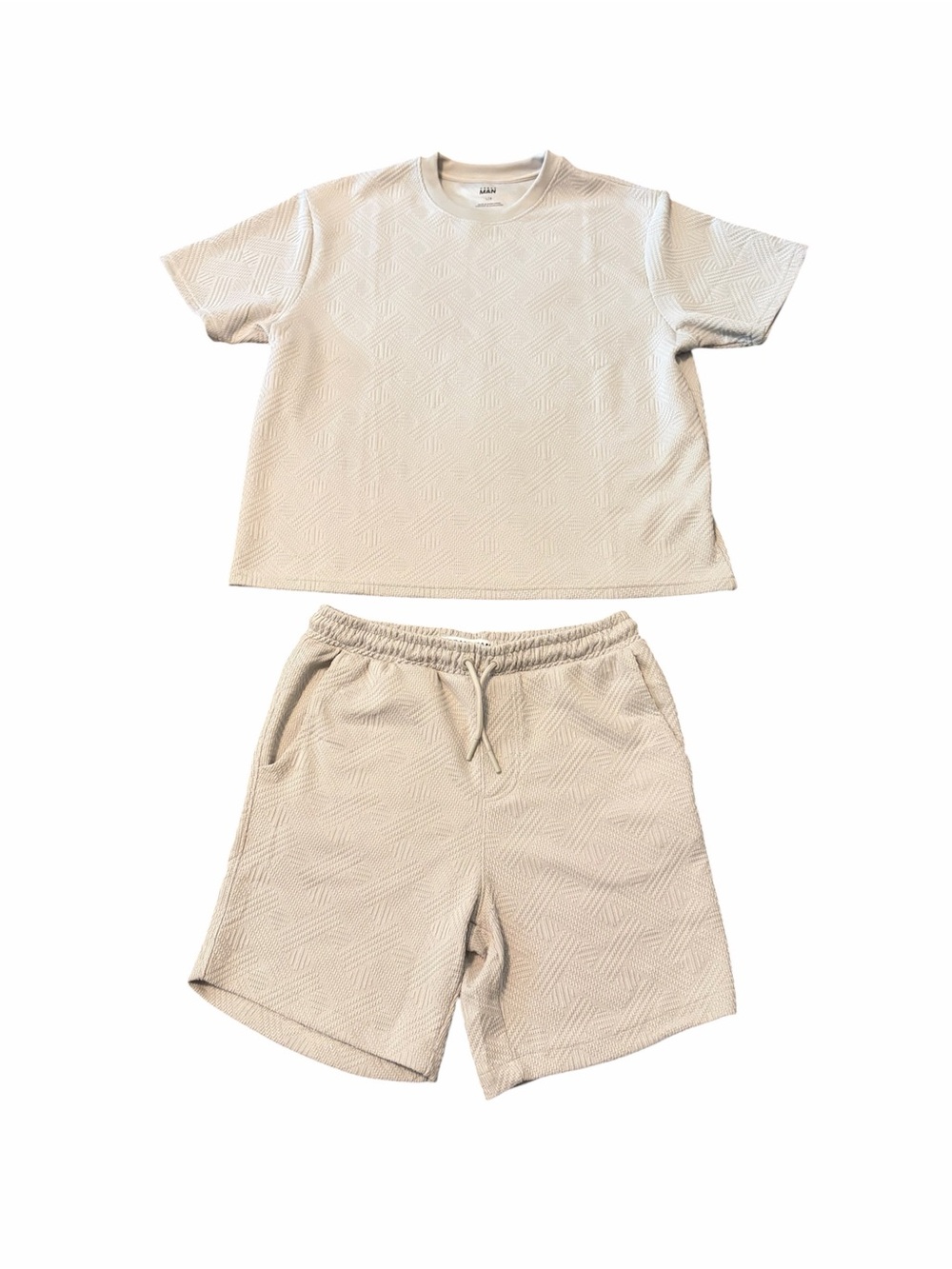 Men's Gray Short Sleeve Tee & Shorts Set - Unbranded